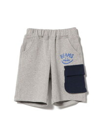 BEAMS mini / リップル スマイル ショーツ 24SS(90~130cm) BEAMS mini ビームス ミニ パンツ その他のパンツ グレー グリーン ネイビー[Rakuten Fashion]