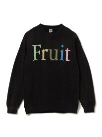 【SALE／30%OFF】FRUIT OF THE LOOM / Fade Print Crew Sweat BEAMS T ビームスT トップス スウェット・トレーナー ブラック【RBA_E】【送料無料】[Rakuten Fashion]