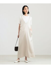 ダブルストラップ キャミソール ワンピース Demi-Luxe BEAMS デミルクス ビームス ワンピース・ドレス その他のワンピース・ドレス ブラック ベージュ【送料無料】[Rakuten Fashion]