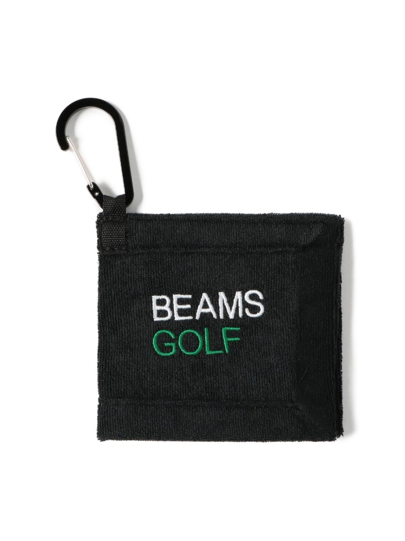 BEAMS　GOLF　ボールクリーナー　ゴルフ　ビームス　Fashion]　BEAMS　ファッション雑貨　ブラック　GOLF　ハンカチ・ハンドタオル　ネイビー[Rakuten