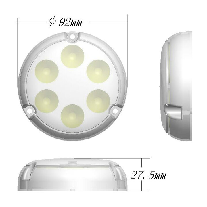 トランサム水中ライト 3タイプ LED 水中ライト アクアライト 水中灯 日本製 B6W AquaIDEA Japan ビームテック