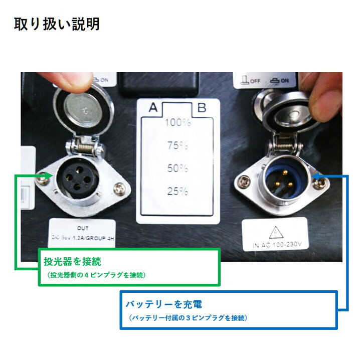 楽天市場】LED充電式ポータブル投光器 LED投光器+専用ポータブル 