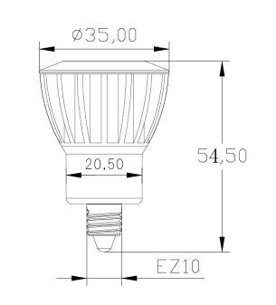 LED電球スポットライトEZ10ハロゲン30W相当電球色LSB3509Aビームテック