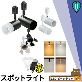 【全品ポイントUP！23:59まで】ダクトレール スポットライト 照明 ライト レールライト E11 LED電球付き 60W 黒 白 E11DLS-LSB5611D ビームテック