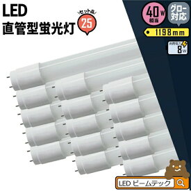 25本セット LED蛍光灯 40W形 直管 直管LED 3年保証 虫対策 昼白色 2000lm LTG40YT--25 ビームテック
