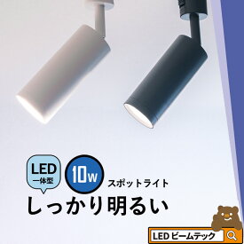 ダクトレール取付専用 LED一体型 ダクトレール スポットライト 照明 ライト レールライト LED電球付き 10W 電球色工事不要 黒 白 TR-CLIND-10 おしゃれ ビームテック