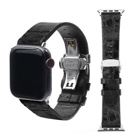 [アビーシグネチャー] Apple Watch用レザーバンド 41/40/38mm用 LIPARI イタリアンレザーバンド ブラック ABS26144AW