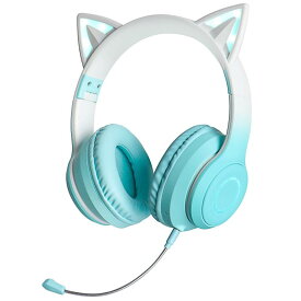 KKYOYRE ねこみみ ヘッドフォン 猫耳ヘッドホン ブルートゥースイヤホン ヘッドマウント ワイヤレスヘッドホン 折り畳み 子供 イヤフォン 猫の耳 RGB Bluetooth 5.1 ロングスタンバイ LED 40MM 付属