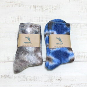 A Hope Hemp Tiedye Socks / low crew javara / 2-Col / men �A �z�[�v �w���v �^�C�_�C �\�b�N�X / ���� �ӂ���͂����� �C�� ���� 2�F �W�J �R�b�g�� �w���v made in Japan ���{�� hope hemp socks