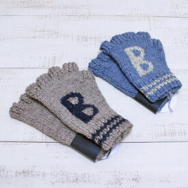 Black Sheep Special Made Fingerless Glove Initial B / 2-colors / wool ブラック シープ 別注 フィンガーレス グローブ イニシャル B / ウール / 2色展開 made in England 英国製 black norfolk