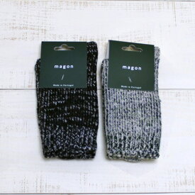 Magon Wool Mix Crew Socks 2-Colors onesize マゴン ウール ミックス クルー ソックス ふくらはぎ下丈 / 2色展開 ワンサイズ ユニセックス 小さめ made in Portugal magon factory