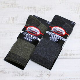 The Rail Road Sock Merino Wool Socks / 2965 boots / Black & Olive レイルロード ソック メリノウール ソックス 靴下 クルー丈 フルパイル 通気性 アウトドア 中厚手 ブラック & オリーブ Made in USA アメリカ製