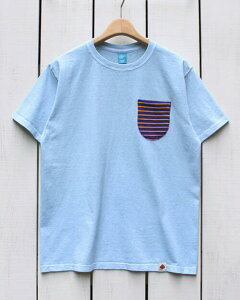BONY CHOPS Custom Made Jim Border Pocket SS Tee / L size P- Soda Purple Border Pocket �{�j�[�`���b�v�X �O�b�h�I�� �{�[�_�[ �|�P�b�g T�V���c / ���� �\�[�_ �u���[ ���i���� customized in japan good on bony chops