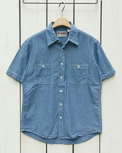 CAMCO Short Sleeve Chambray Work Shirts Blue カムコ シャンブレー ワーク シャツ / 半袖 ブルー camco standard basic