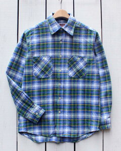 CAMCO mfg Heavy Weight Flannel Shirts Long Sleeve / 24-3 �J���R �w�r�[�E�G�C�g �t�����l�� �V���c ���� �l���V���c ��� �`�F�b�N �u���[ �O���[�� �z���C�g ���i�� �w�r�[�l�� camco work blue green white