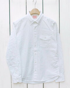 BIG MIKE Flap Pocket Oxford BD Shirts Long Sleeve / White / washed �r�b�O �}�C�N �I�b�N�X�t�H�[�h �{�^���_�E�� �V���c �t���b�v �|�P�b�g�t�� ���� �z���C�g / �� big mike work ���[�N�V���c ���{�� �r�W�J