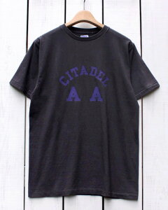 DUBBLE WORKS Printed Tee / CITADEL AA short sleeve cotton Sumikuro / overdyed �_�u�����[�N�X �v�����g T�V���c / ���� ���t�B�V�� ������ �G�R �A���J�W �Ђъ��� �v�����g �X�~�N�� / ����� ���{�� dubble works