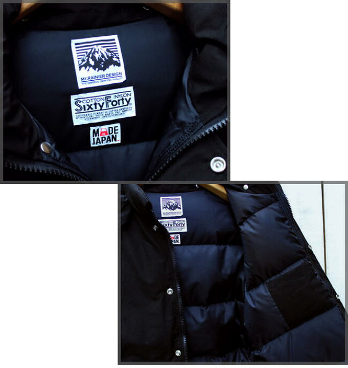 楽天市場】Mt.Rainier Design Hood Down Jacket / Black sixty forty 