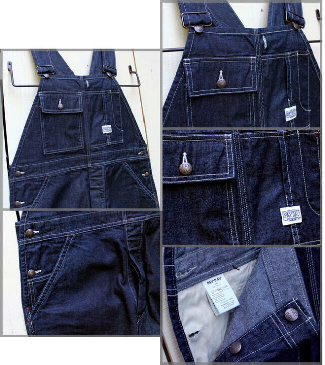 楽天市場】PAY DAY 30s overalls / work bib Denim / one wash 