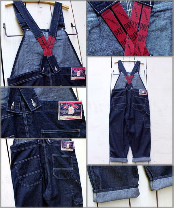楽天市場】PAY DAY 30s overalls / work bib Denim / one wash 