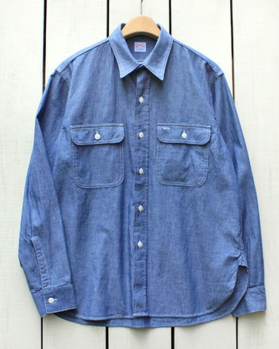楽天市場】PAY DAY 40s Chin Strap Shirts / chambray work / Lt.Blue  