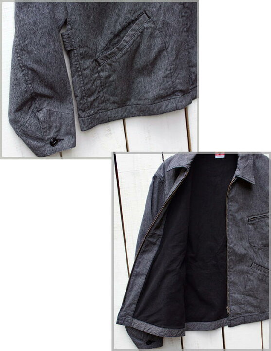 楽天市場】PAY DAY 50s Zip Jacket / chambray lined work / Black 