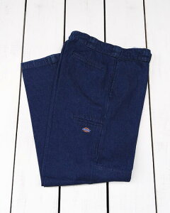 Dickies Double Knee Work Pants / Blue loose fit / 13.2oz denim cotton �f�B�b�L�[�Y �_�u���j�[ ���[�N �p���c �u���[ �f�j�� / ���[�Y �t�B�b�g �X�g���[�g �}���`�|�P�b�g �E�H�b�V���h �f�j�� �R�b�g�� dickie