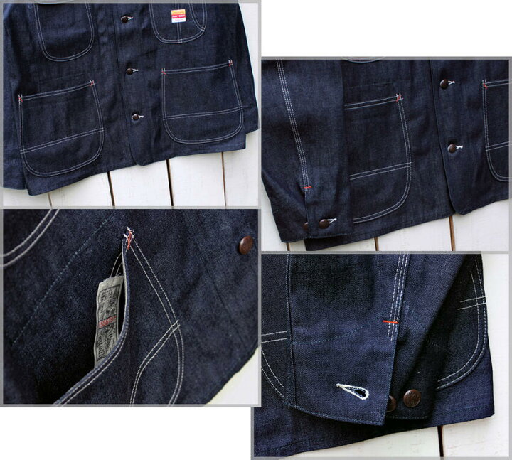 楽天市場】PAY DAY 50s Coverall / work jacket vintage Indigo Rigid 