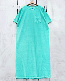 Good On Special SS Pocket Maxi Tee One Piece Mint Pigment グッドオン グットオン ポケット マキシ T ワンピース 半袖 ウィメンズ ミント ピグメント 製品染め 日本製 goodon women 別注色