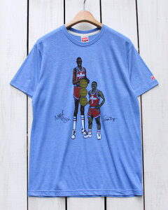 HOMAGE x NBA �u Bol & Bogus �vTee / short sleeve Heather Lt Blue �I�}�[�W�� �v�����g T�V���c / ���� ���B���e�[�W �w�U�[ ���C�g�u���[ homage vintage t �V���c �o�X�P basketball bullets wizards