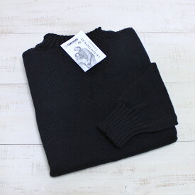 Guernsey Woollens Traditional Guernsey Sweater hi neck knit jumper british wool / Black ガンジー ウーレンズ トラディショナル セーター ニット ハイネック ジャンパー ウール / ブラック 黒 made in UK イギリス製