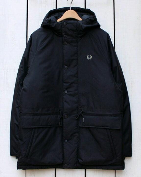 楽天市場】Fred Perry Padded Zip Through Jacket short coat hood 