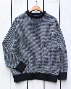 Kerry Woollen Mills Birds Eye Crew Sweater relax fit / Mignight / Pure Aran P[ E[~Y o[YAC N[lbN Z[^[ bNX tBbg  ~bhiCg lCr[ kerry made in Ireland p 