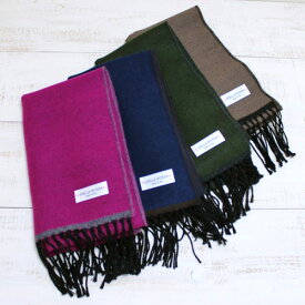 Stella Rossa Moito Muffler / scarf 30 x 170 4-Col / 2-tone unisex ステラ ロッサ 2トーン マフラー / スカーフ 表裏 配色 アクリル フリンジ / 4色展開 Made in Italy イタリア製 stella stole ファクトリー