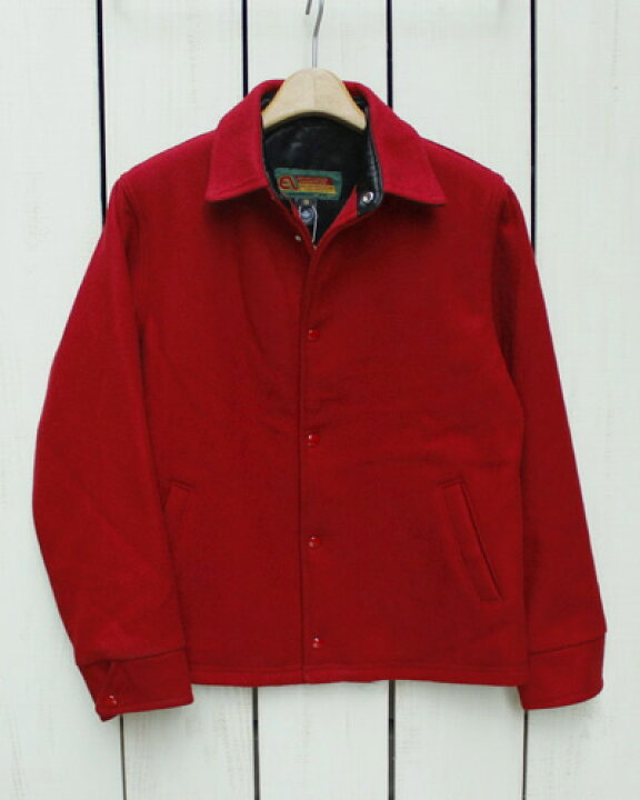 楽天市場】EXPORT LEATHER Melton Coach Jacket / Stadium Award Red 