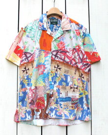 Gitman Vintage SS Beach Shirts / lower pocket Aloha Quilt ギットマン ヴィンテージ 半袖 オープンカラー ビーチ シャツ ウエストポケット 総柄 アロハ キルト プリント Made in USA アメリカ製 gitman brothers