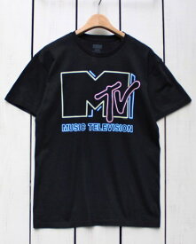 American Classics × MTV Print Tee / Neon Sign Logo Black アメリカン クラシックス エム ティーヴィー プリント Tシャツ / 半袖 ブラック 黒 音楽専門 チャンネル ケーブルテレビ