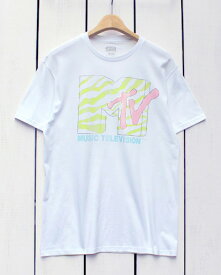 American Classics × MTV Print Tee / Neon Zebra Logo white アメリカン クラシックス エム ティーヴィー プリント Tシャツ / 半袖 ホワイト 白 音楽専門 チャンネル ケーブルテレビ