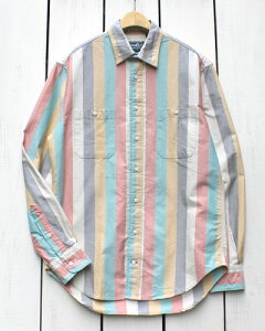 Gitman Vintage LS 2 Pocket Work Shirts regular collar Multi Oxford Wide Stripe �M�b�g�}�� ���B���e�[�W ���� 2�|�P�b�g ���[�N �V���c ���M�����[ �J���[ / �}���` �I�b�N�X�t�H�[�h ���C�h �X�g���C�v �A�����J