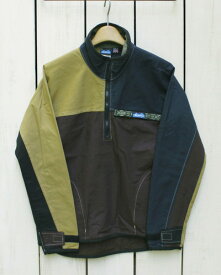 KAVU Half Zip J-Throwshirts / pullover canvas / ugly crazy knn-S カブー ハーフジップ スローシャツ / 長袖 プルオーバー / キャンバス / アグリー クレイジー カーキ ネイビー ネイビー made in usa アメリカ製 kavu