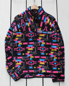 KAVU mens Winter Throwshirt / pullover printed fleece / Arcade Night カブー ウインター スローシャツ フリース プルオーバー ジャケット プリント 総柄 / ブラック マルチ ゲーム kavu カブー フリース