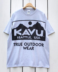 KAVU Big Logo Tee / print crew short sleeve / Sports Grey カブー ビッグ ロゴ Tシャツ / 半袖 フロント プリント XL サイズ スポーツ グレー ミックス kavu gildan body unisex