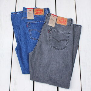 Levi's 565 / '97 loose straight denim pants cotton Washed Black & Blue ���[�o�C�X 565 ���[�Y �X�g���[�g / 90�N�� �f�j�� �p���c �W�b�v�t���C �E�H�b�V���h �u���b�N & �u���[ levis levi strauss jeans