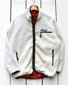 Altus Mountain Gear Rip Berber Reversible Jacket pile fleece nylon / Ivory Red アルタス マウンテンギア リバーシブル ボア ジャケット パイル フリース レトロ アイボリー レッド made in canada カナダ製 altus