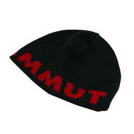 Mammut Logo Beanie / reversible knit cap Black 0001 マムート ロゴ ビーニー / リバーシブル ニット キャップ ウール アクリル ブラック / レッド mammut マムート head wear