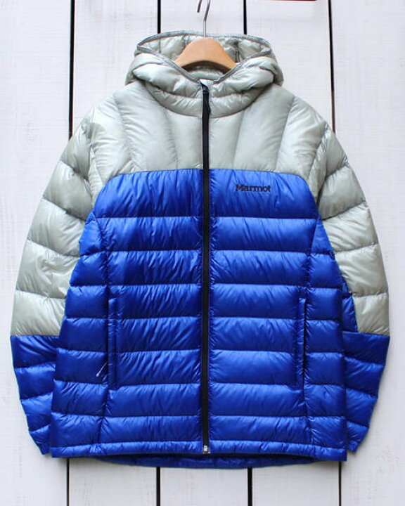 楽天市場】Marmot Dual Down Hoodie Moss Grey x Blue jacket 750 fill 