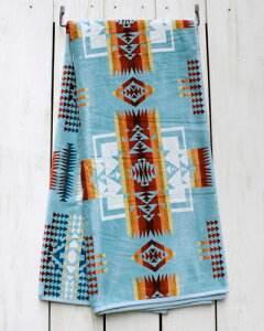 Pendleton Native Jacquard Towel For Two Chief Joseph Aqua �y���h���g�� �l�C�e�B�u �W���K�[�h �^�I�� �t�H�[ �g�D�[ �u�����P�b�g �R�b�g�� �r�b�N�T�C�Y �}���`�J���[ pendleton native �y���h���g�� �^�I��