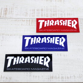 Thrasher Skate Mag Standard Sticker Black Blue Red / 3p Set スラッシャー スタンダード ステッカー ブラック ブルー レッド / 3枚セット 9.5cm × 4cm 定番 ロゴ スケート thrasher magazine skate street culture