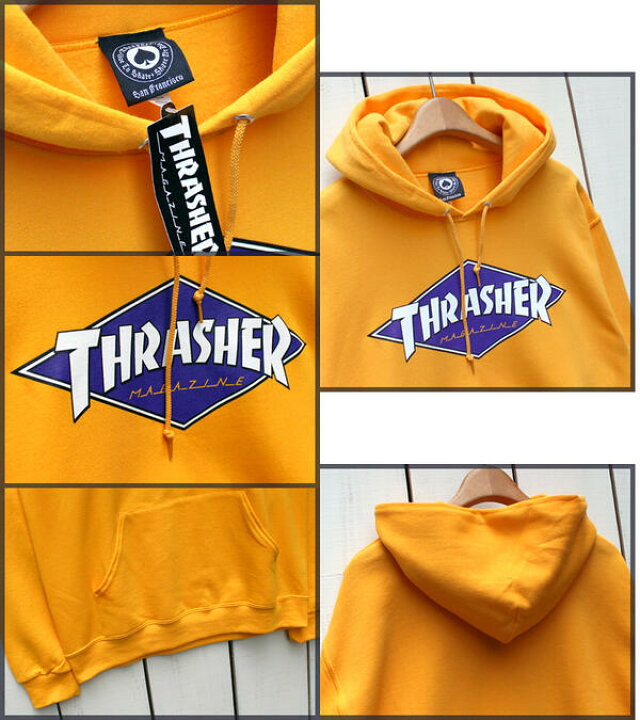 楽天市場】Thrasher Diamond Logo Hood / sweat pullover parka / Gold 