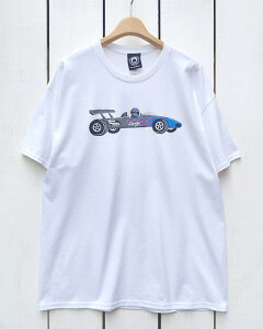 Thrasher Racecar T-shirts / White short sleeve tee �X���b�V���[ �v�����g T�V���c / ���� �z���C�g / ���[�X�J�[ �X�P�[�g �X�g���[�g thrasher magazine us import skate street culture